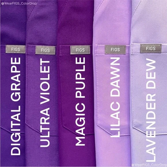 Figs Purple Set with Kade Cargo Pants, XS - Picture 10 of 10